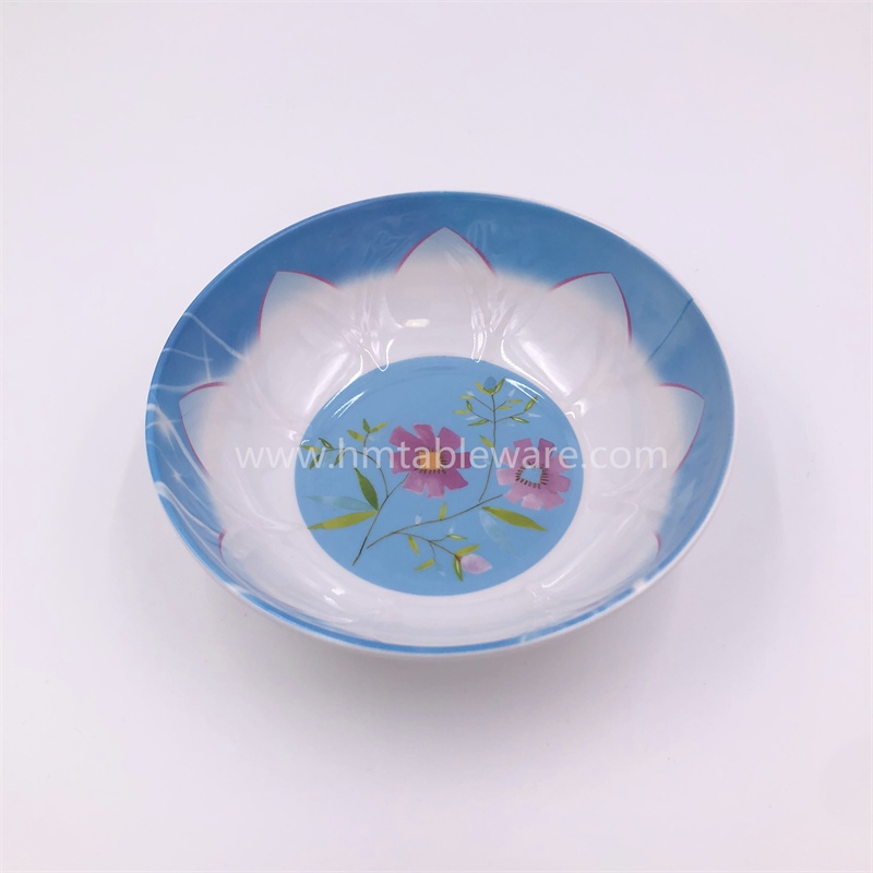 BPA free melamine flower bowls for outdoor home using