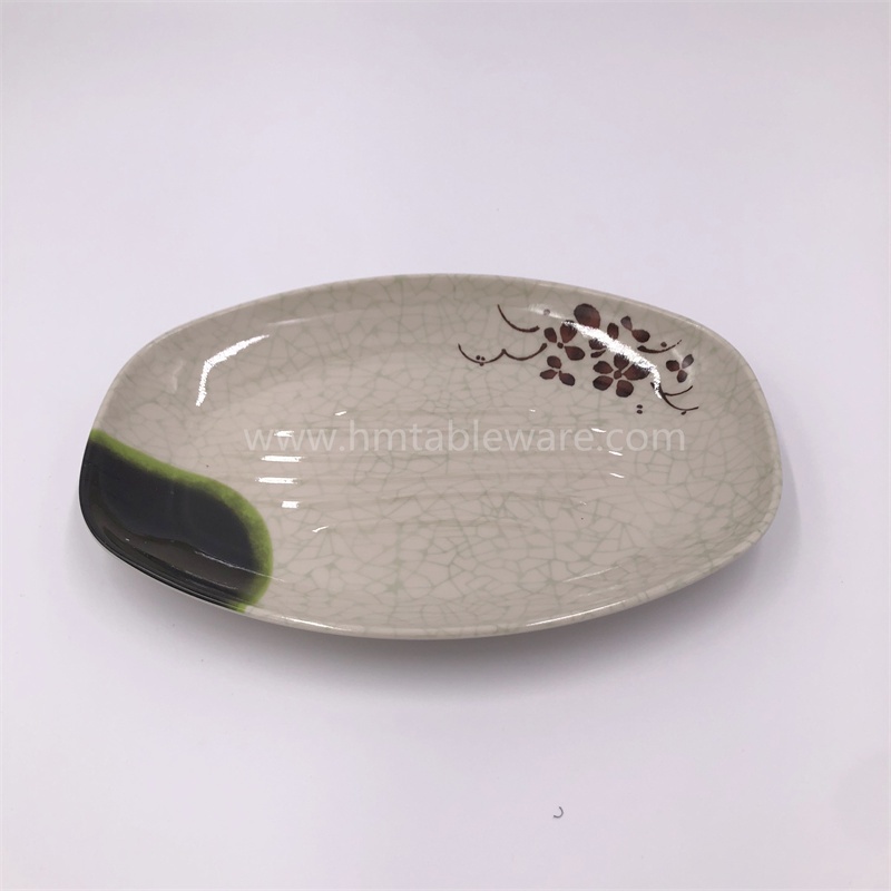 Chinese restaurant quality melamine oval dinner plate wholesale