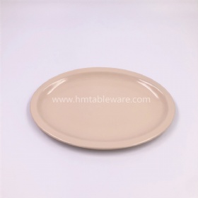 Hot selling oval shaped beige melamine dinner plates for Mexico