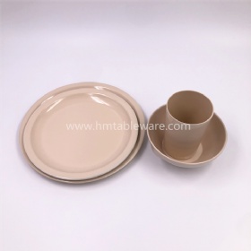 Restaurant good quality brown color melamine dinnerware set wholesale