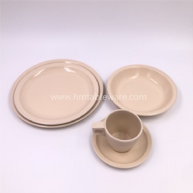 BPA free beige brown color melamine ware for dinner