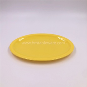 BPA free oval shaped color melamine dinner plate plastic dishes