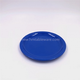 Daily use round melamine desert plate food dish for overseas market