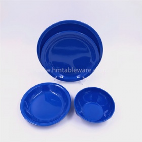 Factory supplier colourful melamine dinner set plastic plate bowl