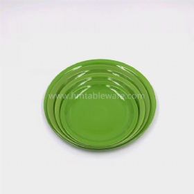 Different sizes color melamine dinner plates desert dishes