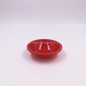 Unbreakable red colour melamine round rim bowl small dish