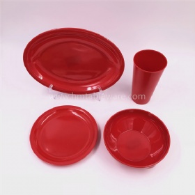 Restaurant hotel good quality color melamine dinner set tableware set