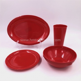 Restaurant hotel good quality color melamine dinner set tableware set