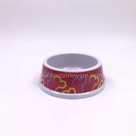 Promotional wholesale melamine pet dog bowl plastic feeding bowl