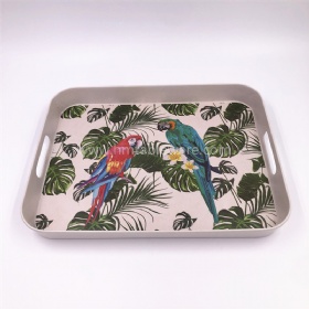 China healthy rectangular melamine handled tray with personal print