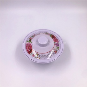 Daily use custom print melamine round bowl with lid