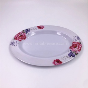 Promotional wholesale melamine oval dinner plate dish