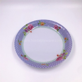 Hot selling round shape melamine wavy tray for Aisa market