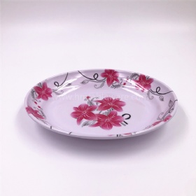 Factory direct supplier melamine oval desert plate with design