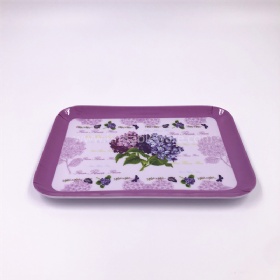 Holiday daily used plastic melamine dish plate with printing