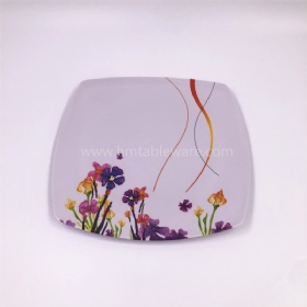 Best sale 30% melamine square dish plate with cute design