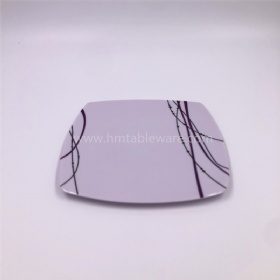 SGS standard square melamine plate plastic tableware wholesale