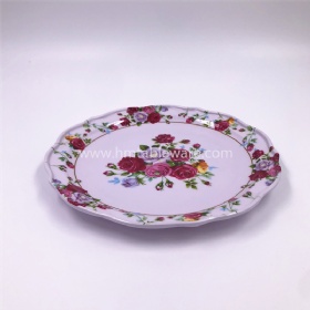 BPA free flower shaped melamine ware plastic dinner plates