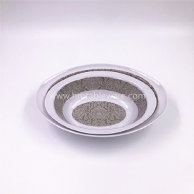 Food grade melamine tableware plastic oval soup bowl salad plate