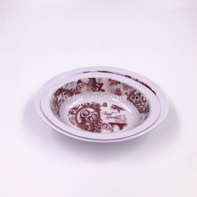 Food grade melamine oval rim bowl with customized design