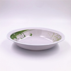 Daily use plastic ware melamine oval shape bowl for home