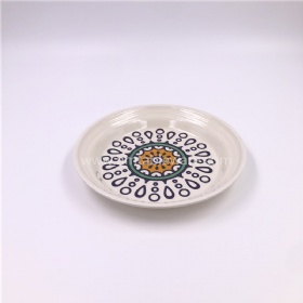 Promotional wholesale melamine tableware plastic deep salald plate