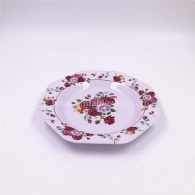 Factory direct supplier melamine fruit plate plastic dish with print