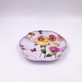 Factory direct supplier melamine fruit plate plastic dish with print