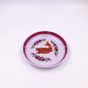 China healthy round melamine dinner dish plate for home