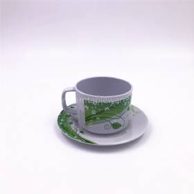 Hot selling custom print melamine cups with saucer