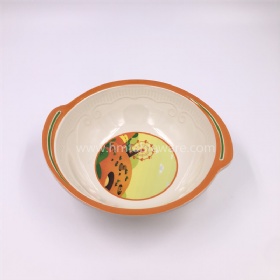 Factory direct supplier melamine salad bowl with embossed design