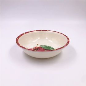 Hot selling plastic melamine salad bowl with fruit design