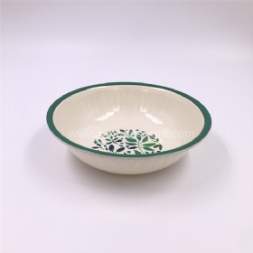 BPA free melamine embossed salad bowl with custom print