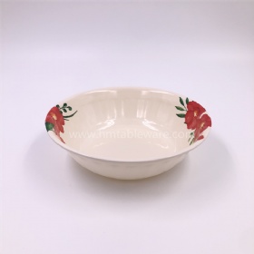 Unbreakable beige melamine soup bowl plastic salad bowl for home