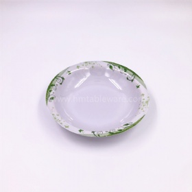 Promotional wholesale melamine soup plates printed dishes