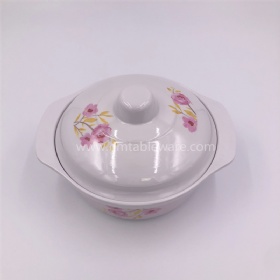 Restaurant widely used melamine handled food bowl with lid