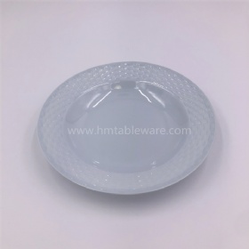 Promotional wholesale personal logo embossed basketry melamine deep soup plate