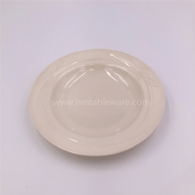 BPA free plastic tableware embossed shape color melamine soup plate