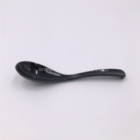 Daily use black melamine ramen soup spoon plastic ladle