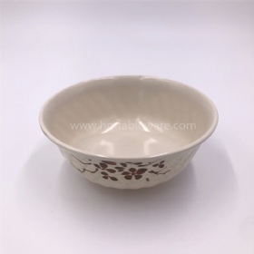 China healthy round shape melamine wavy rice bowl with design