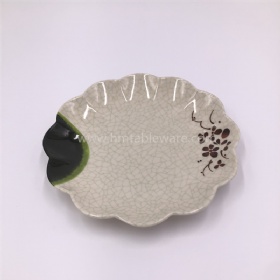 BPA free plastic melamine dinner plate with flower shape design