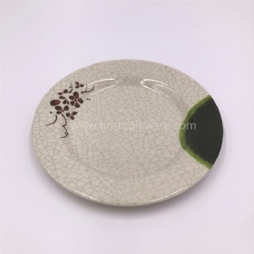 BPA free melamine flat plate with Chinese traditional design