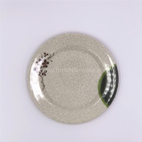 BPA free melamine flat plate with Chinese traditional design