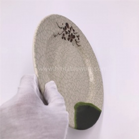 BPA free melamine flat plate with Chinese traditional design