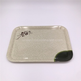 Restaurant widely used melamine rectangular food tray with customized print