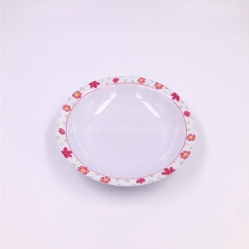 Food grade melamine salad dish plate with custom print