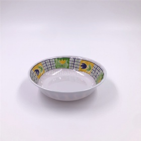 BPA free melamine wavy salad bowl with personal design