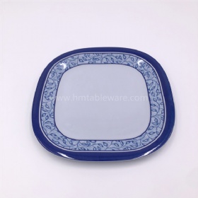 Food grade plastic dishware melamine square dinner plate