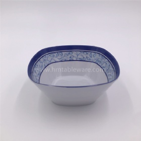 Promotional wholesale melamine tableware square shaped soup bowl