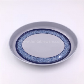 BPA free melamine deep dish oval shaped soup plate